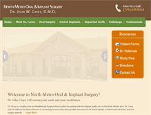 Tablet Screenshot of northmetrooralsurgery.com